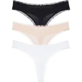 Dorina String beige / noir / blanc