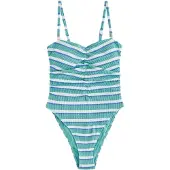 Next Maillot de bain modelant bleu / aqua / blanc