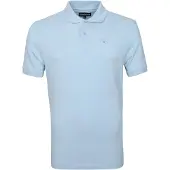 Barbour Polo Basique Piqué Clair Bleu clair Bleu taille M
