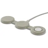 Satechi OntheGo Chargeur sans fil 3-en-1 – Design compact et pliable – Matériaux durables et résistants aux rayures – Fournit jusqu'à 15W de charge pour iPhone