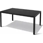 Mojawo Non-Wood Table de jardin aluminium anthracite / noir 160x90cm