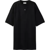 Calvin Klein Robe 'Oversized Monologo Mini' noir