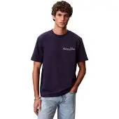 Calvin Klein Jeans T-Shirt '20S MARCH' bleu marine / blanc