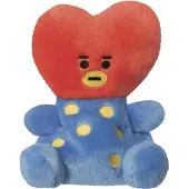 Herma Aurora, 61506, BT21 TATA Palm Pal, 13cm, peluche éco-friendly, rouge & bleu