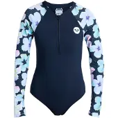 Roxy Active Woman Long Sleeve Front Zip Shorty Noir S Femme