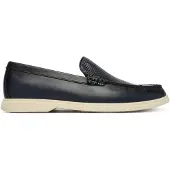 BOSS pour homme. 50563129 Mocassins en cuir Sienne Loaf bleu marine (42), Plat, Aucun, Casuel