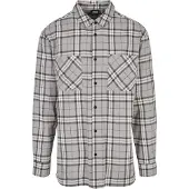 Urban Classics Chemise noisette / gris / noir / blanc