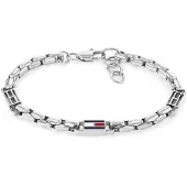 Tommy Hilfiger 3d Flag Metal Bracelet Argenté Homme
