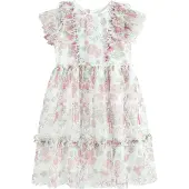 Cool Club Robe vert / rose foncé / blanc