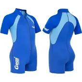 Cressi Baby 1.5 Mm Junior Short Sleeve Shorty Bleu 5-6 Years Enfants
