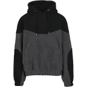 Urban Classics Pull-over 'Weavy' gris foncé / noir