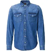 Lee 112376547 Regular Fit Long Sleeve Shirt Bleu XL Homme