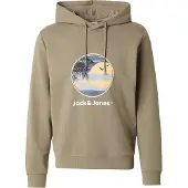 Jack & Jones Sweat-shirt 'JJPERRY' bleu clair / jaune clair / taupe / blanc