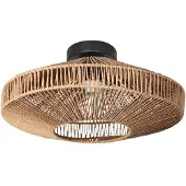 Steinhauer Lampe de plafond Ropex avec un ombrage en rotin Ø40 cm