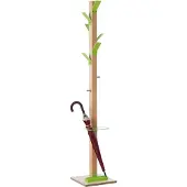 Meet by Paperflow Portemanteau Easycloth, en bois massif, avec porte-parapluie, vert