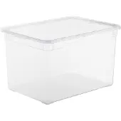 Rotho Boîte de rangement plastique SUNDIS Clear box maxi 46l transparent