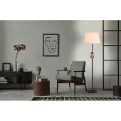 Naeve Lampe sur pied "ELINA" / noir / marron