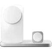 Nomad Stand One Max MagSafe Qi2.2 Chargeur sans fil 25W – Supporte jusqu'à 25W Charge – Inclut Chargeur Rapide pour Apple Watch – Compatible avec AirPods et Autres Écouteurs Qi