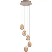 Highlight Lampe suspendue Champagne Egg Pendentif à 5 lumières