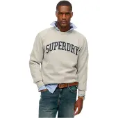 Superdry Sweat-shirt 'Athletic Essentials' gris chiné / noir