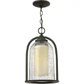 Elstead Lighting Quincy Lampe à suspendre extérieure E27 bronze huilé (E27, IP20)