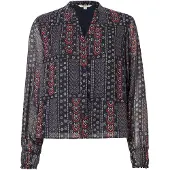 ONLY Chemisier 'ONLDUA MYRILLA' marine / rouge sang / blanc