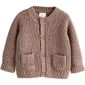 Next Cardigan marron / blanc