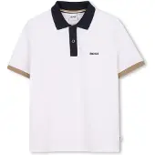 BOSS J52955 Short Sleeve Polo Blanc 10 Years Garçon
