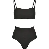 Urban Classics High Waist Bandeau Bikini Noir XS Femme