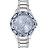 Philipp Plein Montre à affichage analogique 'Lady Empire' azur / argent