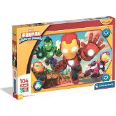Clementoni CLE puzzle 104 Maxi SuperKolor IronMan&...Fr.23778