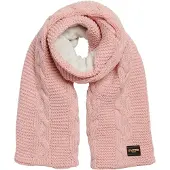 Superdry Cable Scarf Rose Femme