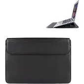 24.Se MacBook bracket bag Ultra-Thin 13,3" waterproof PU leather black (13.30", Apple), Sac pour notebook, Noir