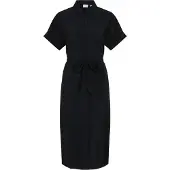 Vila Hula Shirt Short Sleeve Midi Dress Noir 36 Femme