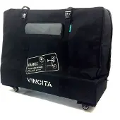 Vincita B132td 20'' Folding 4 Wheels Sac de voyage pour vélo Noir Noir One Size