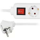 Deltaco GT-0652 power extension 6 AC outlet(s) Indoor White (6x, CEE 7/3, 5 m)