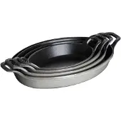 Staub mini plat à four et cocotte ovale 24 x 16 cm 405095620