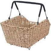 Basil Cento Rattan Look Nx Rear Basket 22l Beige