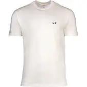 Armani Exchange pour homme. XM001568AF10358U0009 T-shirt Regular Clean blanc cassé (XL), Casuel, Coton, Manche courte