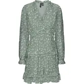Vero Moda Smilla Long Sleeve Midi Dress Vert XL Femme