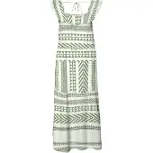 Vero Moda Robe d’été 'Dicthe' vert / blanc