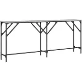 vidaXL Table console sonoma gris 180x29x75 cm bois d'ingénierie