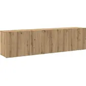 vidaXL Armoires murales TV 2 pcs. Chêne Artisan 80x30x41 cm