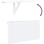 vidaXL Table murale pliable Blanc brillant 100x60x56cm Bois ingénierie