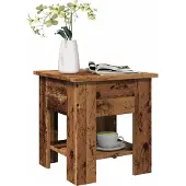 vidaXL Table basse imitation vieux bois 40x40x42 cm Bois composite