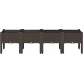 vidaXL Jardinière avec pieds marron 160x40x42 cm PP