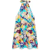 Superdry Printed Sleeveless Short Dress Multicolore S Femme