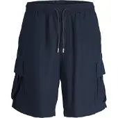 Jack & Jones Karl Nate Linen Ble Shor Cargo Shorts Bleu 42 Homme