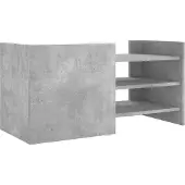 vidaXL Armoire TV gris béton 80x35x40 cm Bois composite