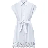 ONLY Lou Life Emb Sleeveless Short Dress Blanc M Femme